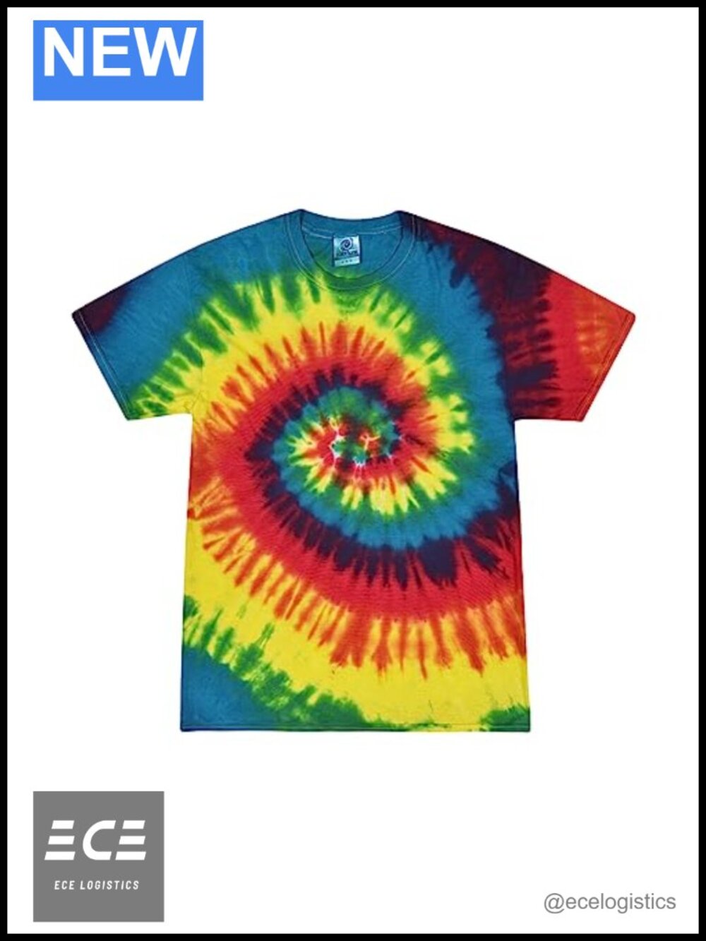 Tie Dye Short Sleeve T-Shirt 100% Cotton Crew Neck Unisex Tee